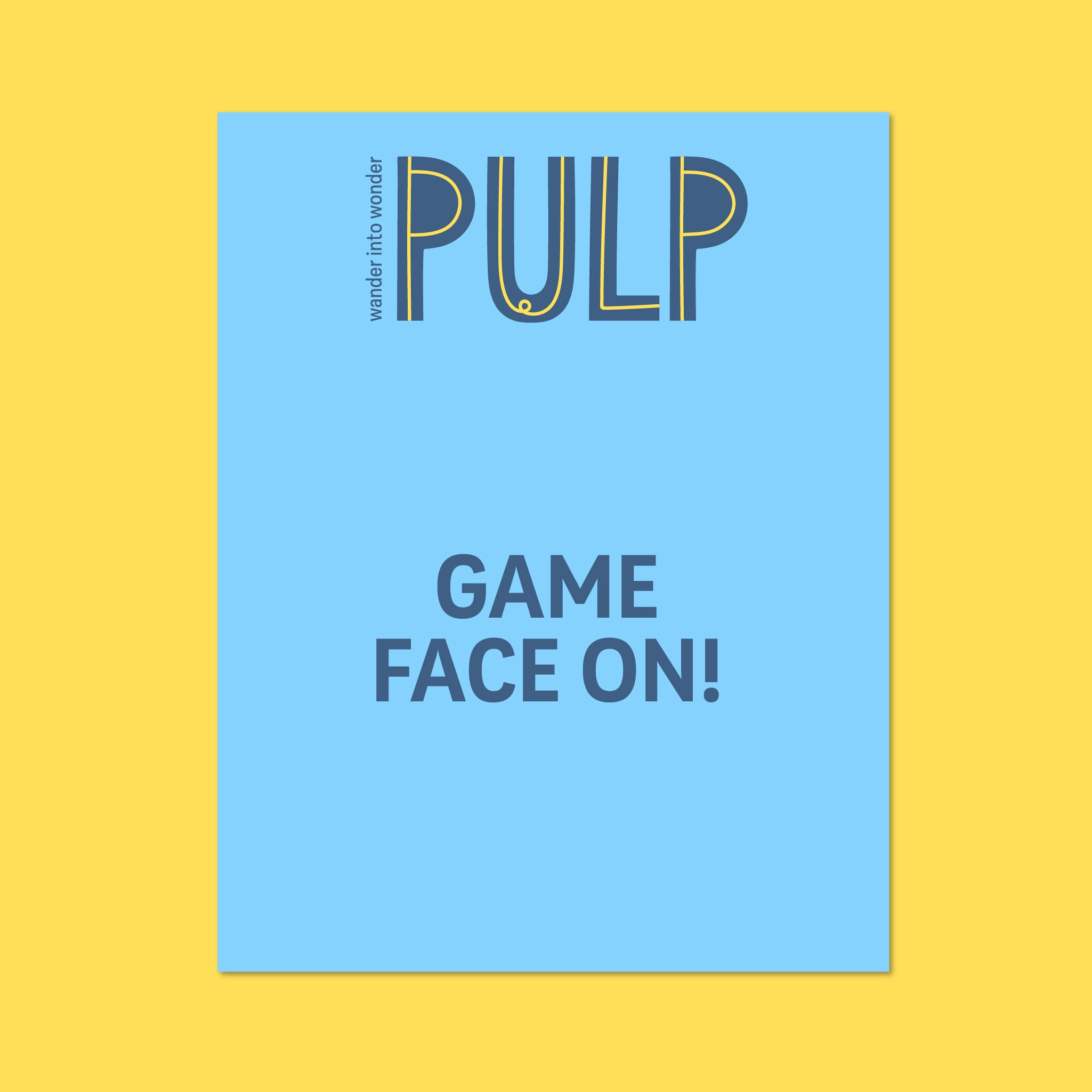 Game Face On! (ships out from Dec 15)